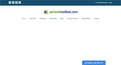 Desktop Screenshot of aphasiatoolbox.com